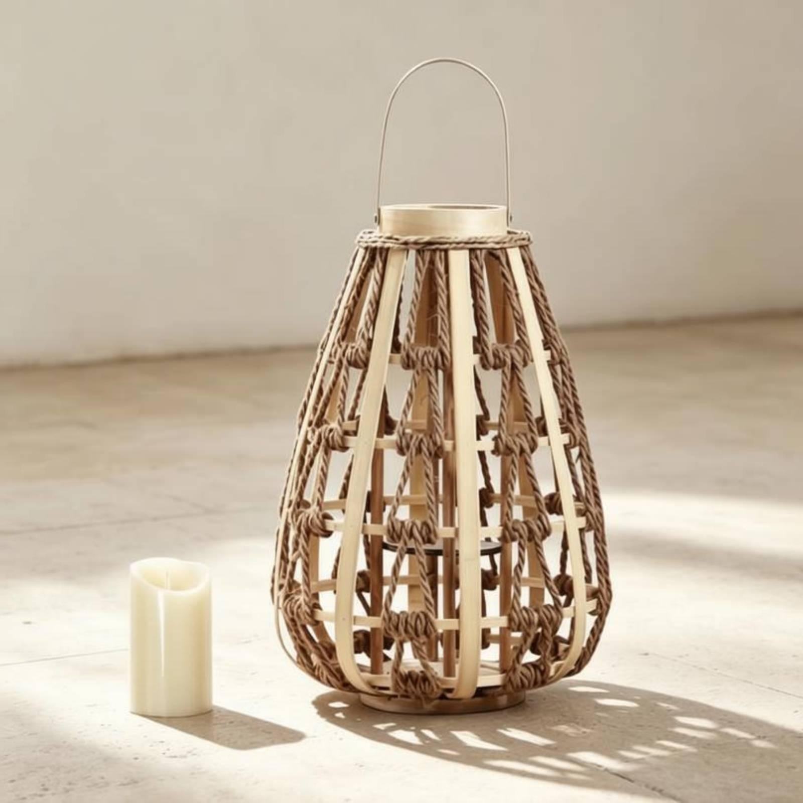 Candle Holder Decor - حامل شموع من الخشب الطبيعي بتصميم