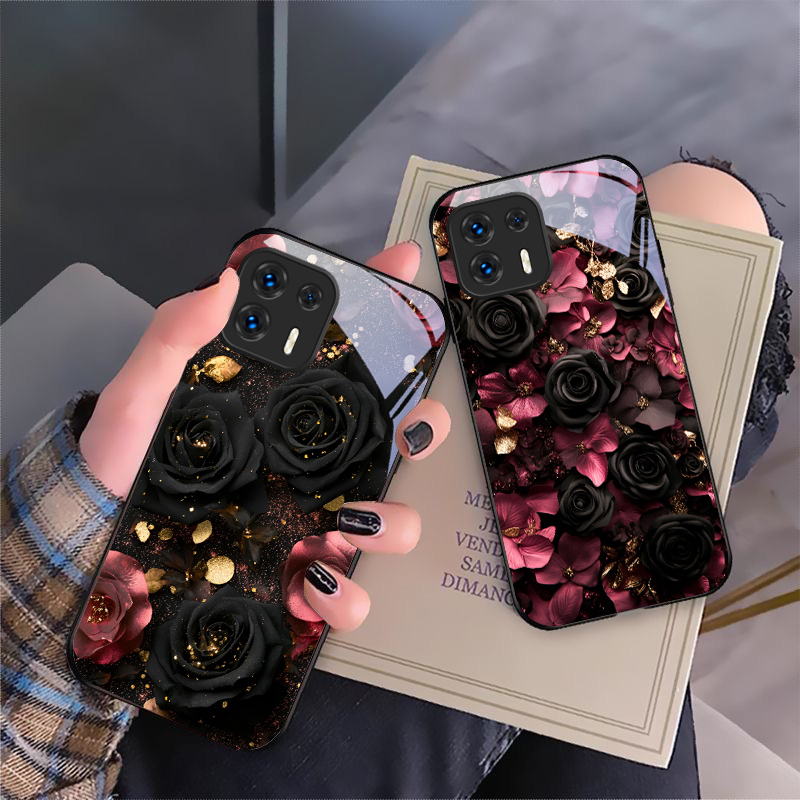 Vase Decor - بتلات الزهور الحمراء النبيذ لموتورولا موتو