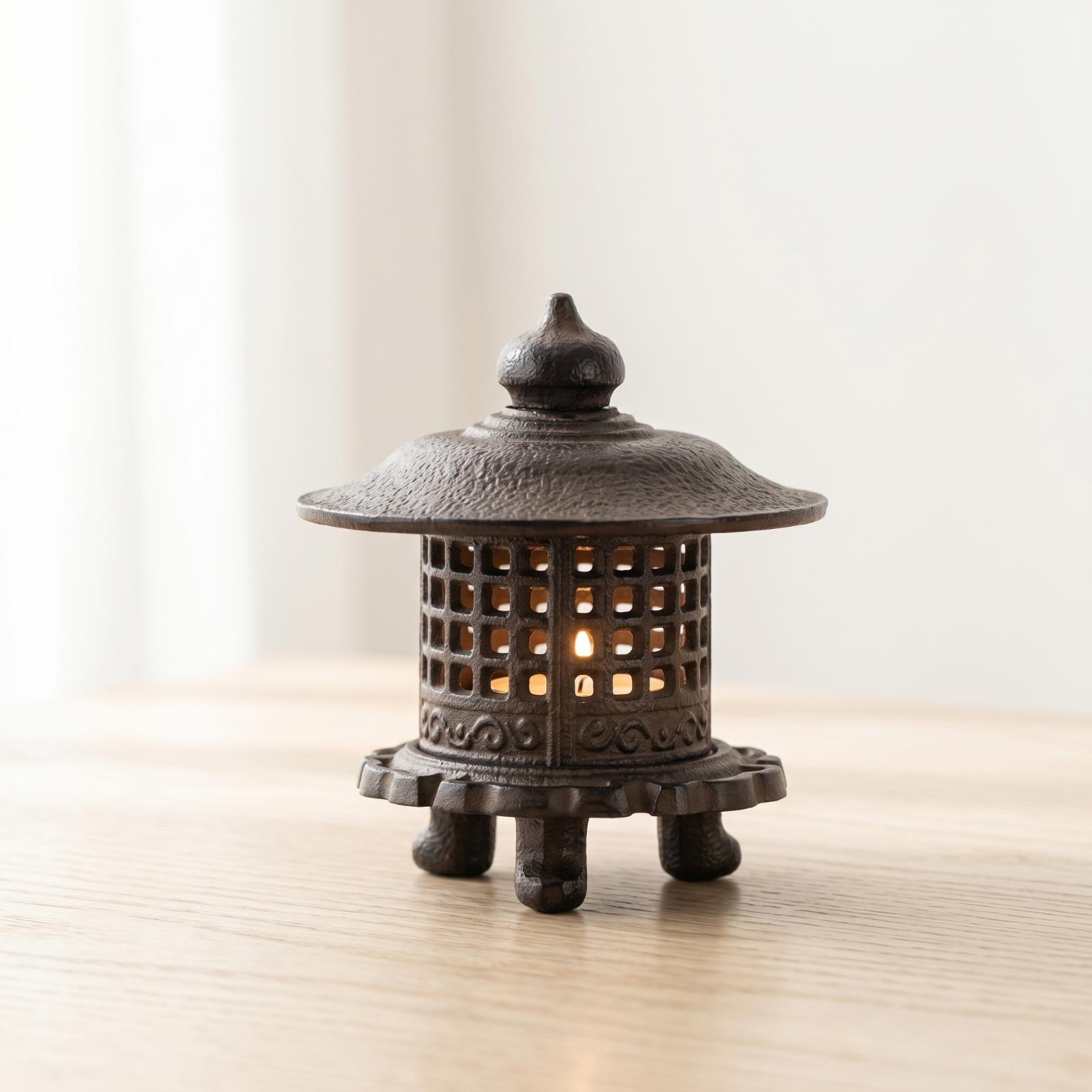 Candle Holder Decor - فانوس من الحديد الزهر لحمل الشموع،