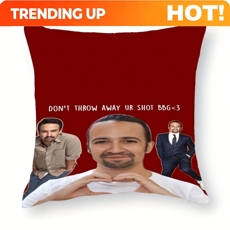 Throw Pillow - غطاء وسادة مخصص بتصميم لين-مانويل ميراندا