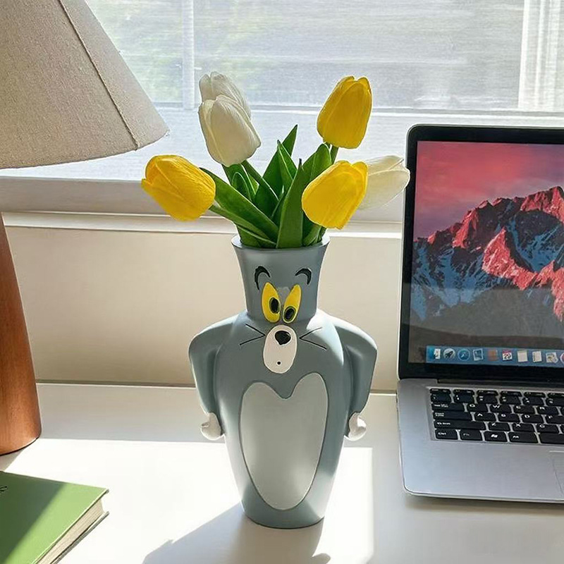 Vase Decor - مزهرية كرتونية جديدة على شكل توم