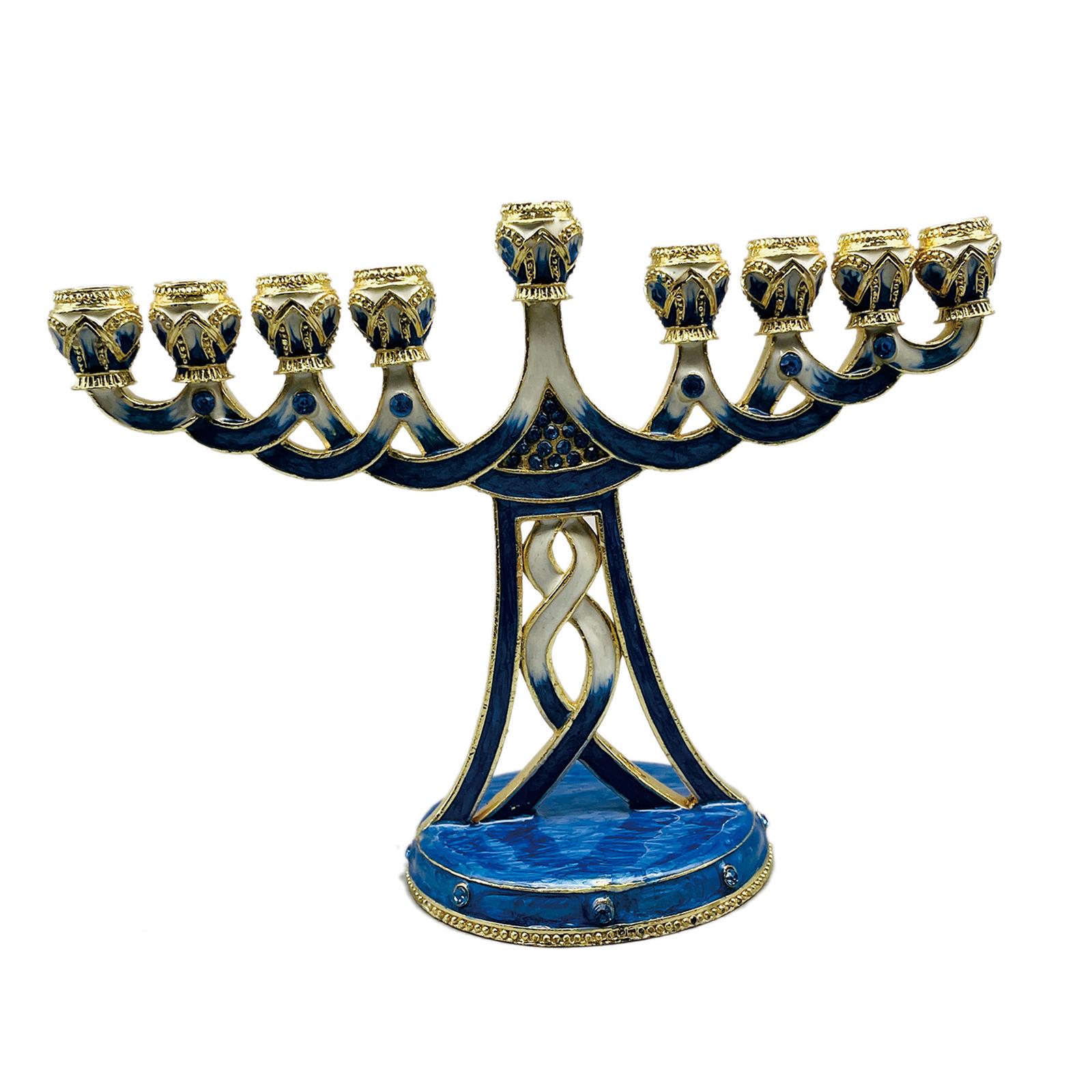 حامل شموع مينورا مطلي بالمينا، - مراجعة Candle Holder Decor وسعره