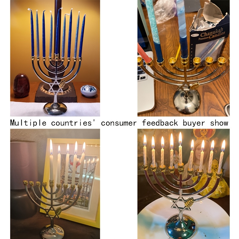 شمعدان هانوكا بـ 9 فروع مع نجم - مراجعة Candle Holder Decor وسعره