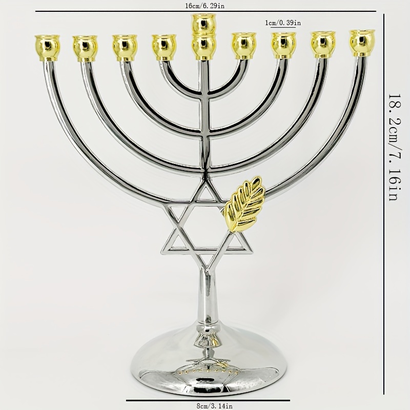 شمعدان هانوكا بـ 9 فروع مع نجم - مراجعة Candle Holder Decor وسعره