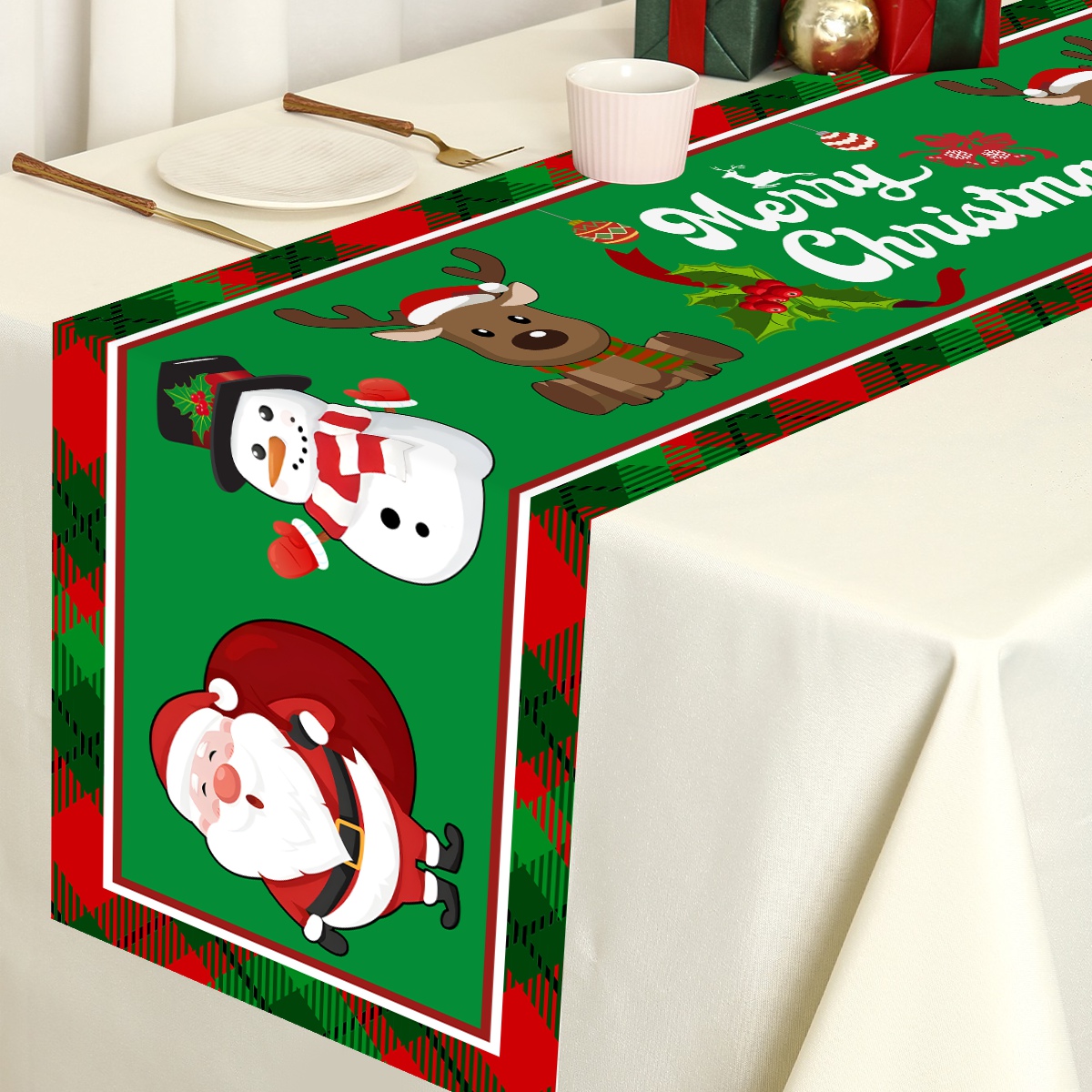 عيد الميلاد سانتا كلوز البوليس - مراجعة Table Runner وسعره