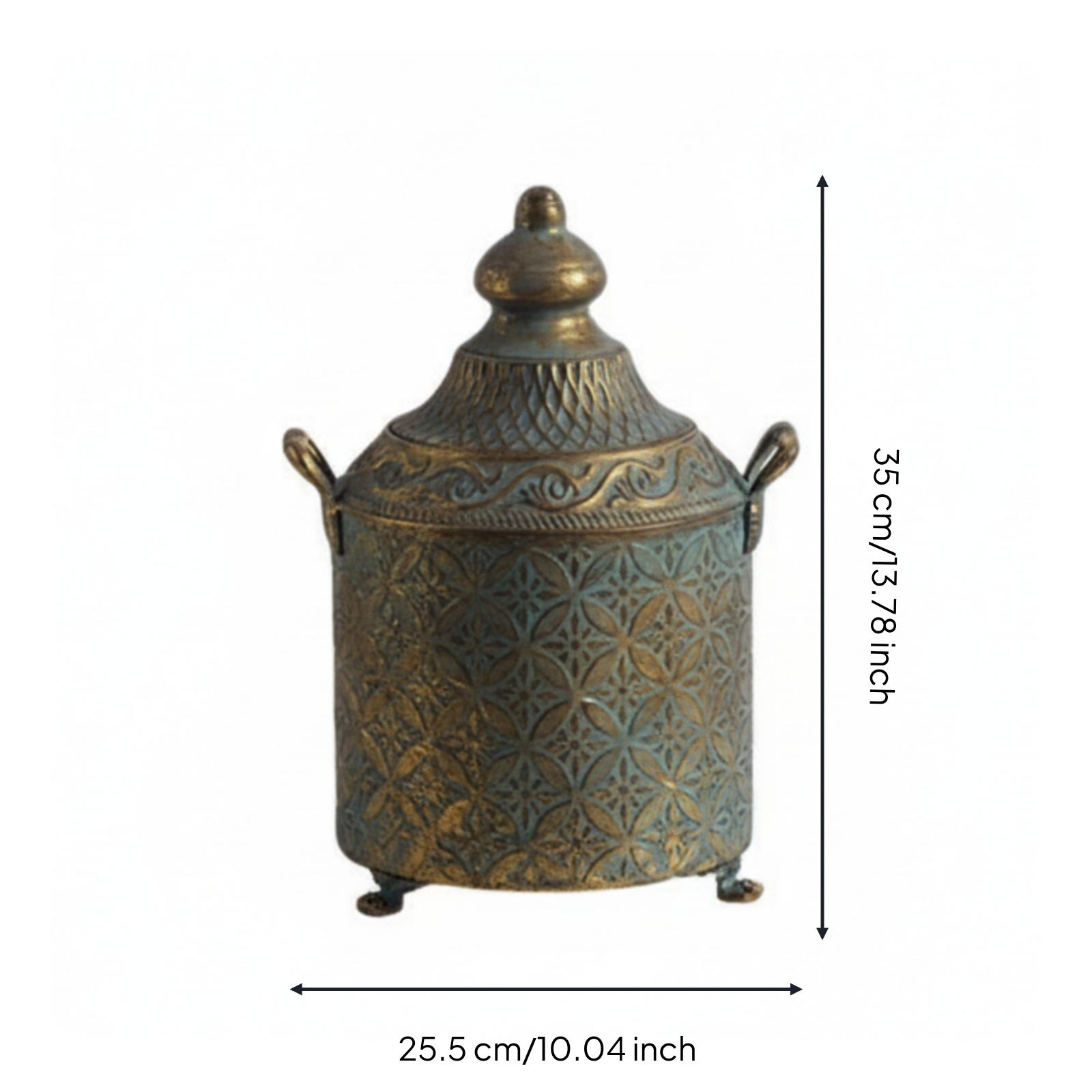 وعاء زخرفي معدني بتشطيب باتينا - مراجعة Vase Decor وسعره