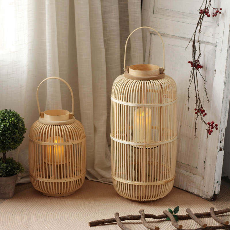 مصباح يدوي من الخيزران، حامل ش - مراجعة Candle Holder Decor وسعره