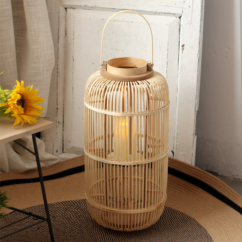 مصباح يدوي من الخيزران، حامل ش - مراجعة Candle Holder Decor وسعره