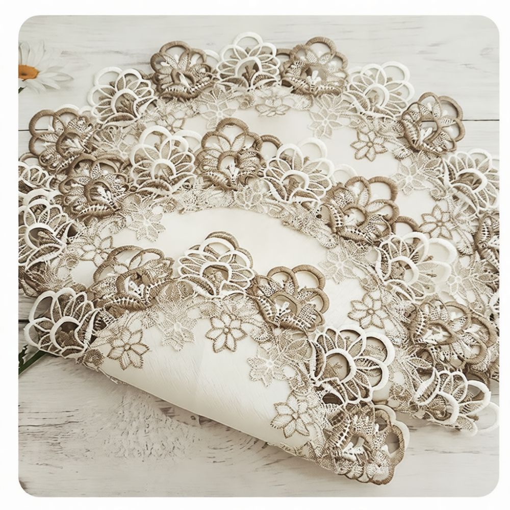 مفرش طاولة دانتيل دائري أنيق،  - مراجعة Table Runner وسعره