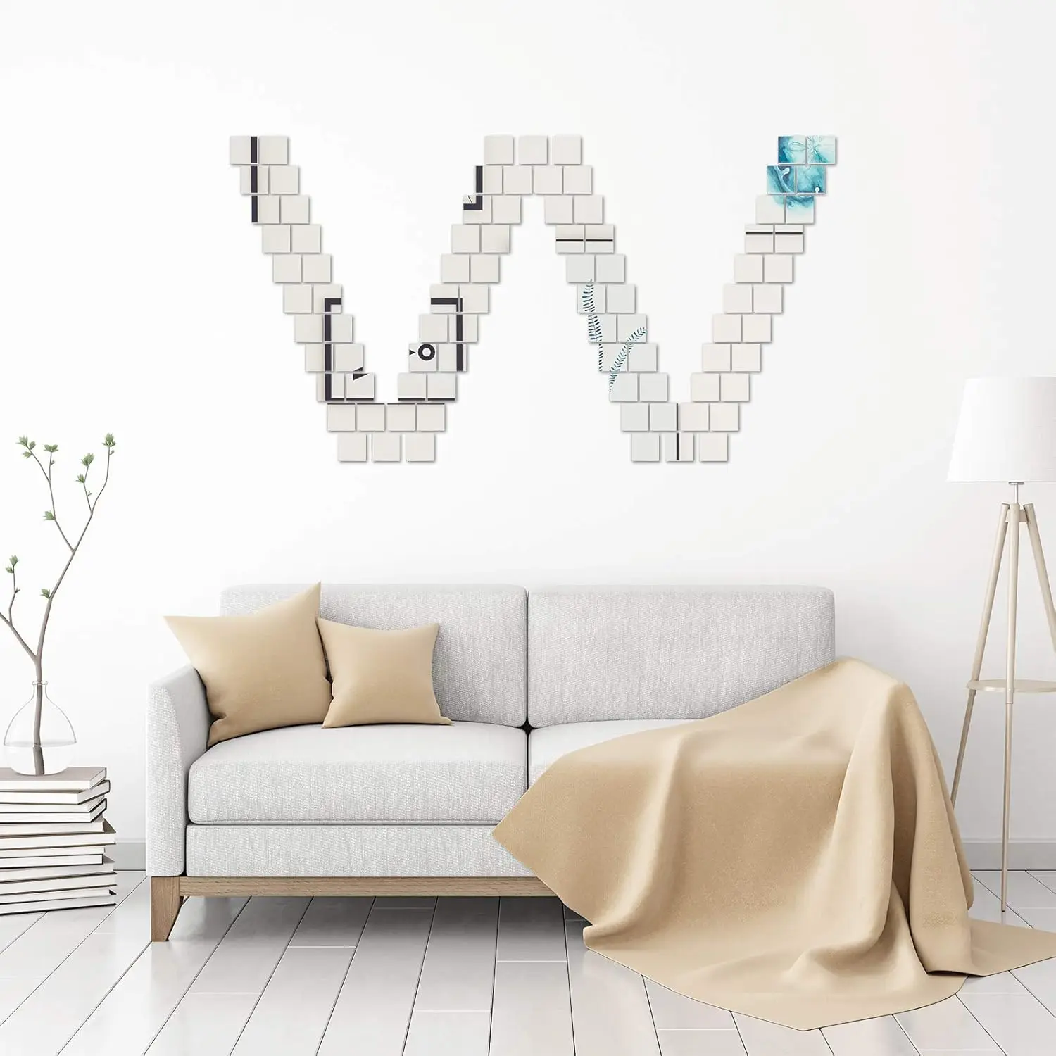 مرآة مربعة صغيرة الحجم، لاصقة، - مراجعة Decorative Mirror وسعره