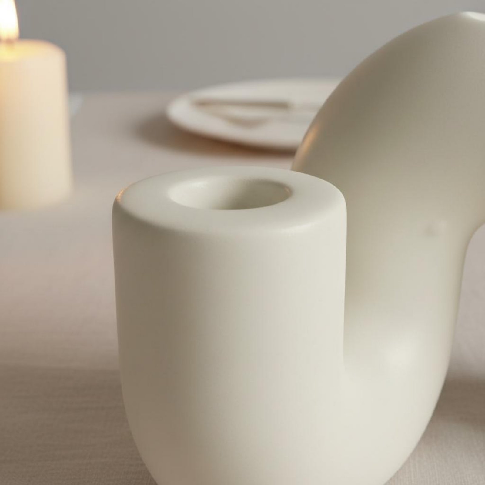 حامل شموع سيراميك مموج بتصميم  - مراجعة Candle Holder Decor وسعره