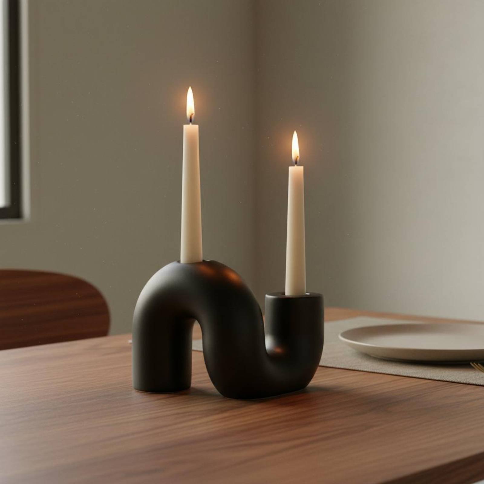 حامل شموع سيراميك مموج بتصميم  - مراجعة Candle Holder Decor وسعره