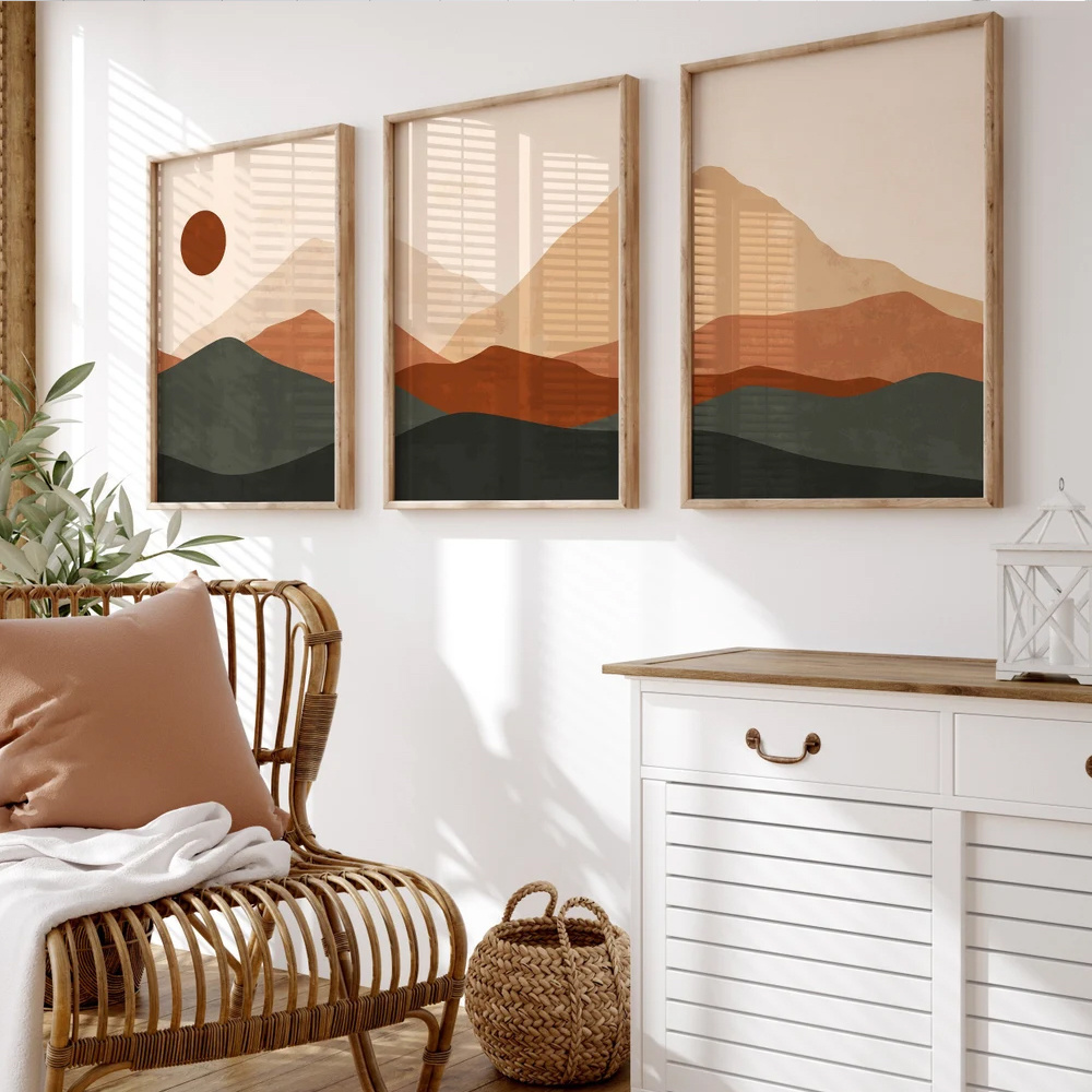 مجموعة من 3 قطع لوحات قماشية ب - مراجعة Abstract Canvas Set وسعره