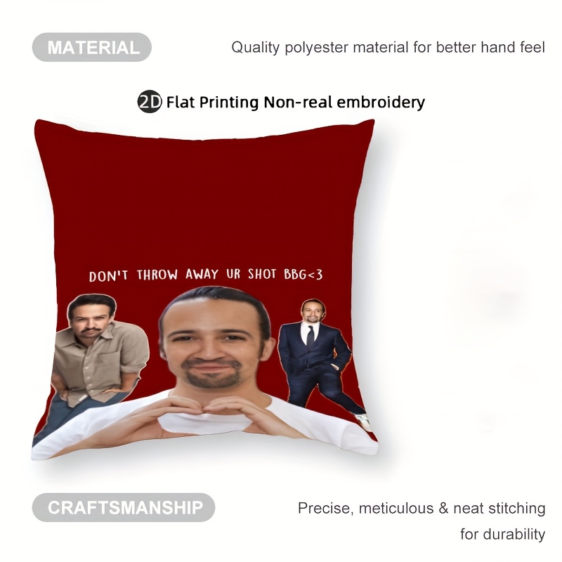 غطاء وسادة مخصص بتصميم لين-مان - مراجعة Throw Pillow وسعره