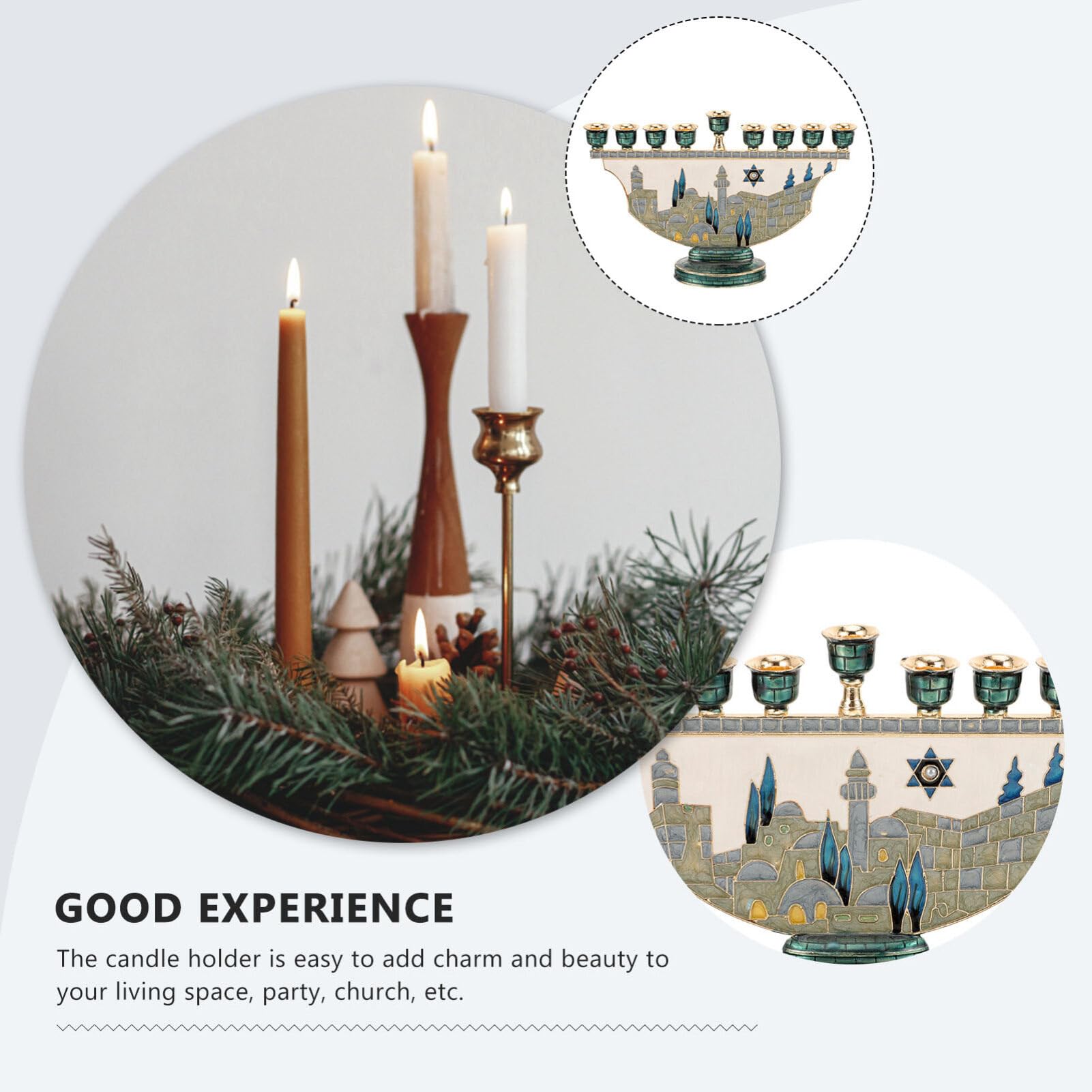 شمعدان القدس للحانوكا بـ 9 فرو - مراجعة Candle Holder Decor وسعره