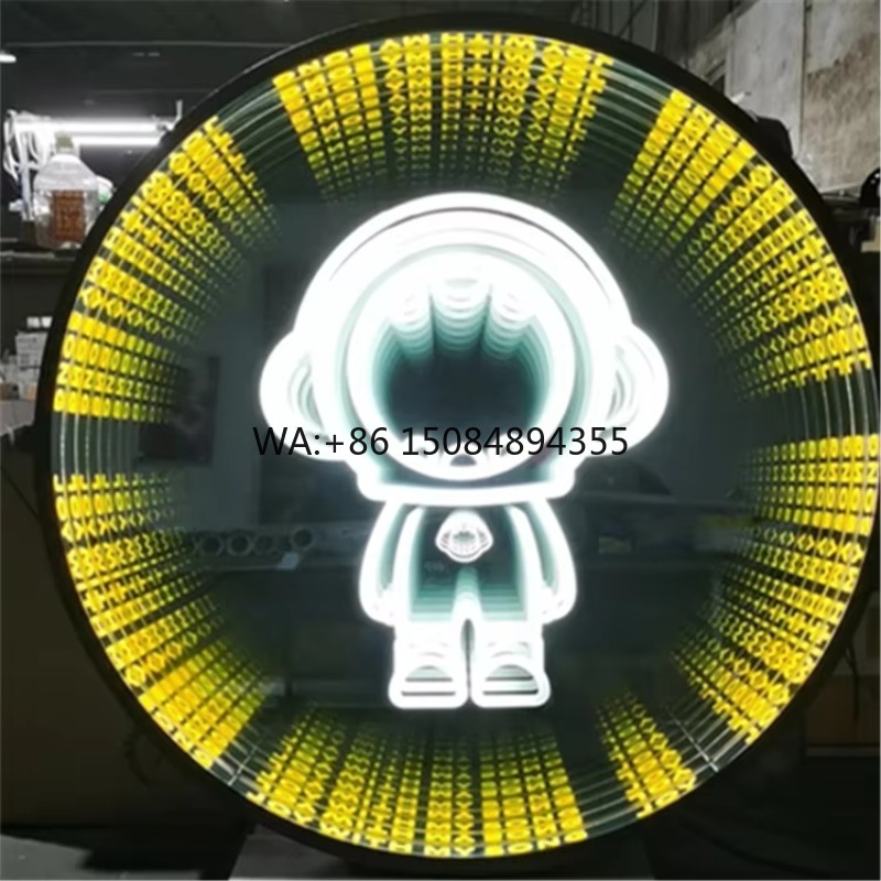 لافتة مرآة LED ثلاثية الأبعاد  - مراجعة Decorative Mirror وسعره