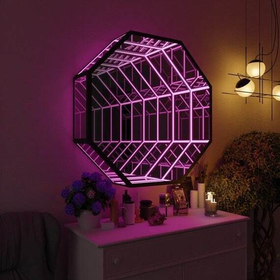 مرآة لانهائية ثمانية الأضلاع ث - مراجعة Decorative Mirror وسعره